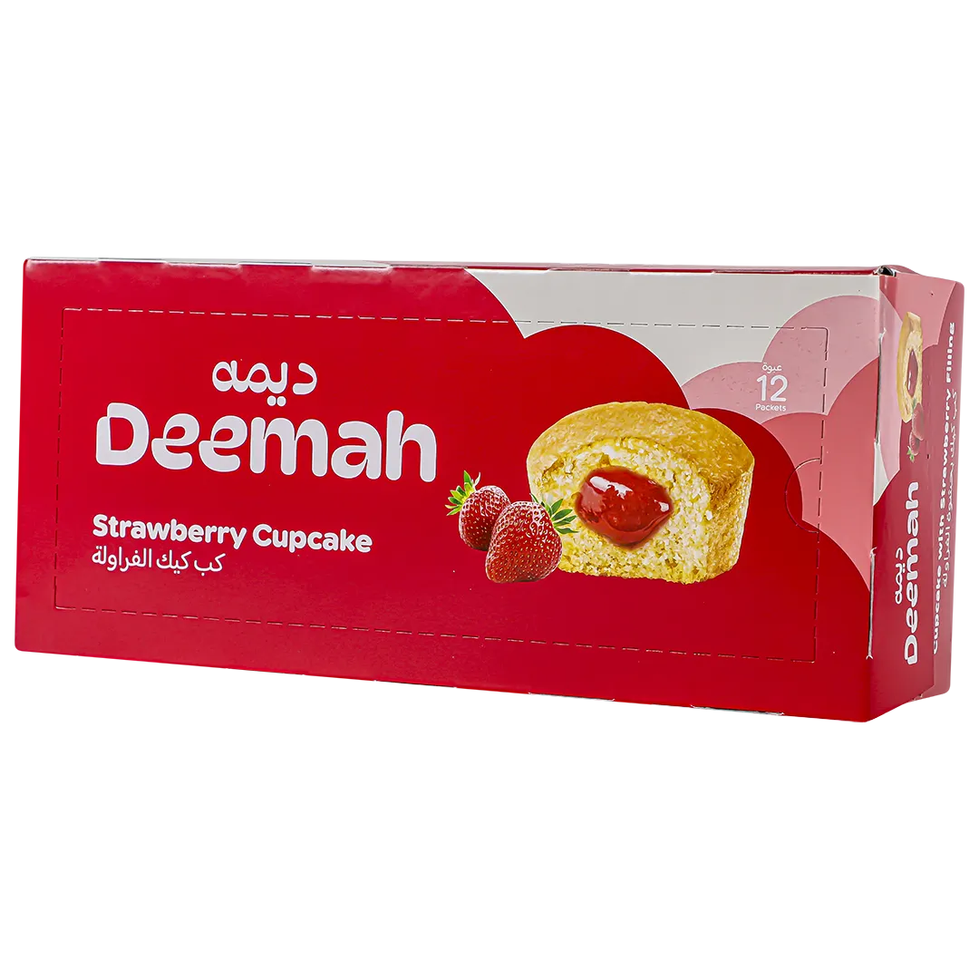 Deemah Strawberry Cupcake - 12ct