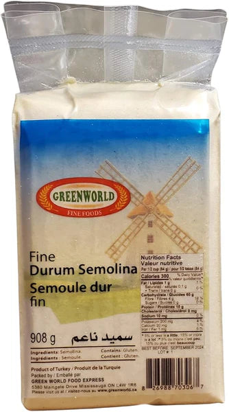 Greenworld Fine Semolina - 908g