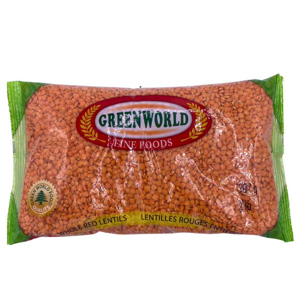 Greenworld Whole Red Lentils - 907g
