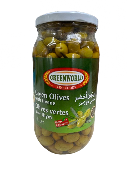Greenworld Green Olives with Thyme - 700g