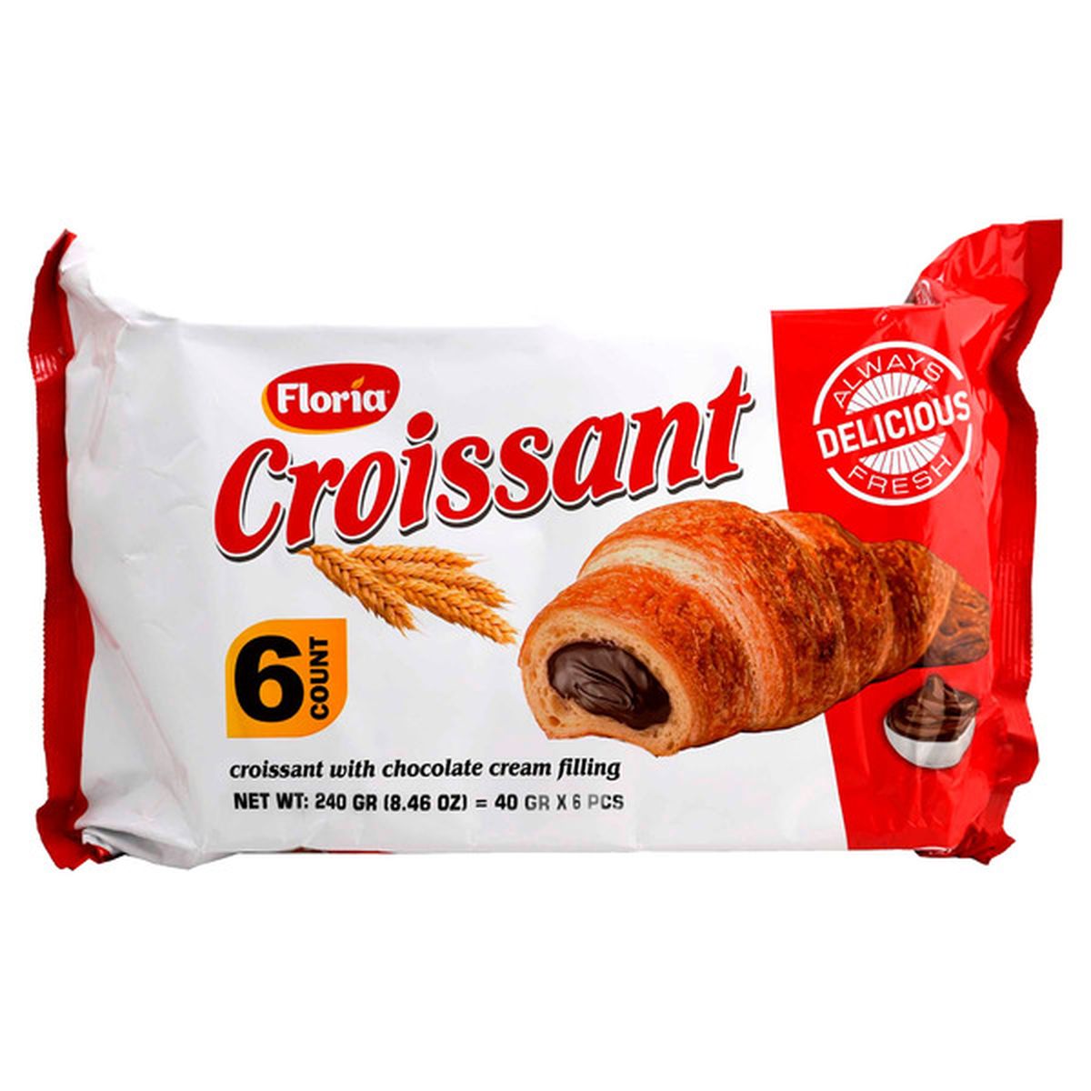 Floria Chocolate Croissant- 6ct