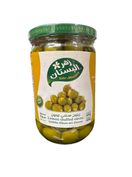 Zahr Albustan Green Olives Stuffed with Lemon - 600g