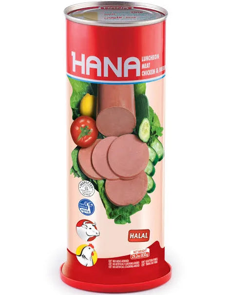 Hana Luncheon Meat Chicken & Beef - 830g