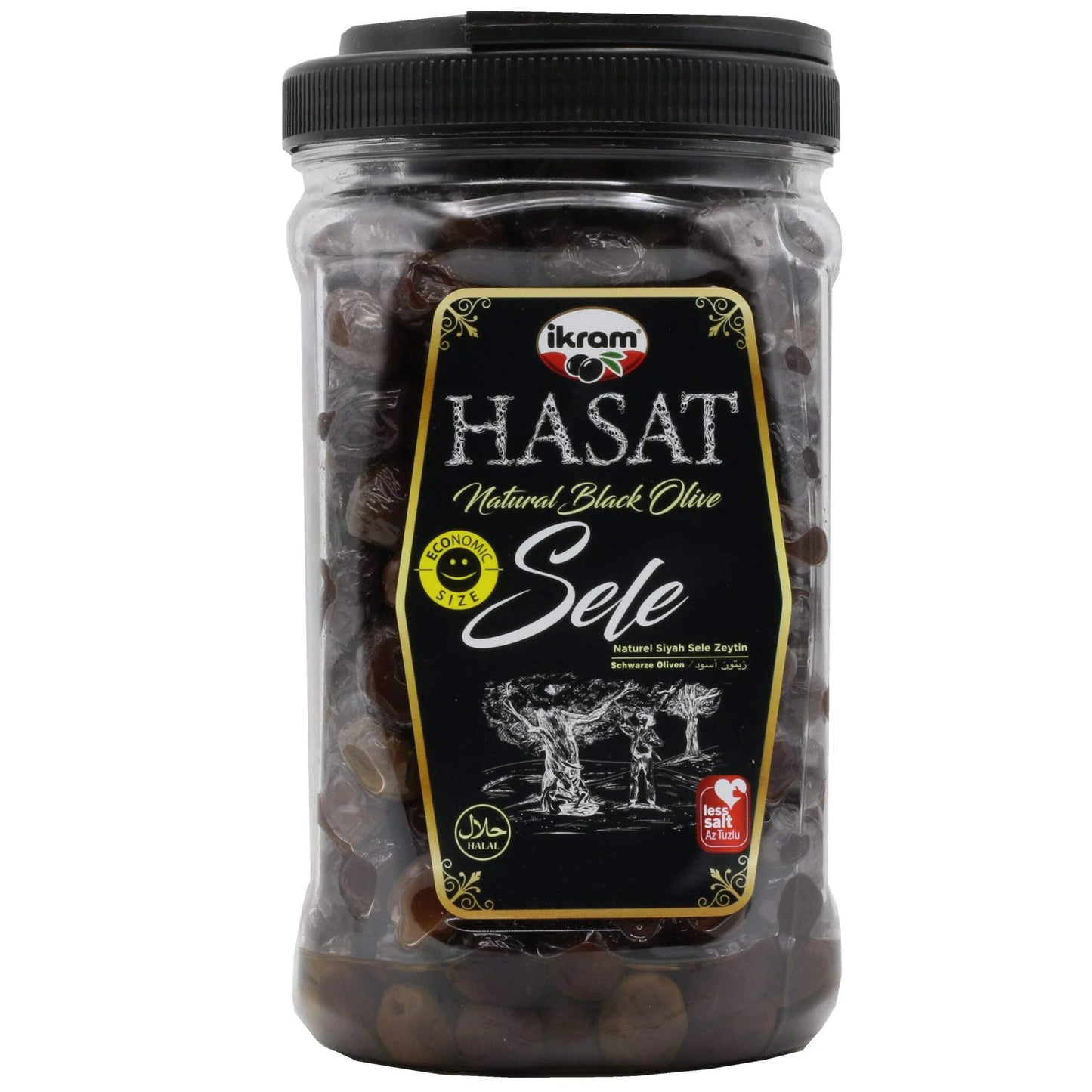 Ikram Hasat Black Olives - 1200g