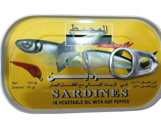 Blue Ocean Sardines in Vegetable Oil with Hot Peppers - 125g