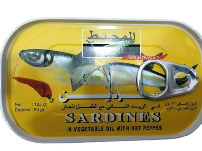 Blue Ocean Sardines in Vegetable Oil with Hot Peppers - 125g