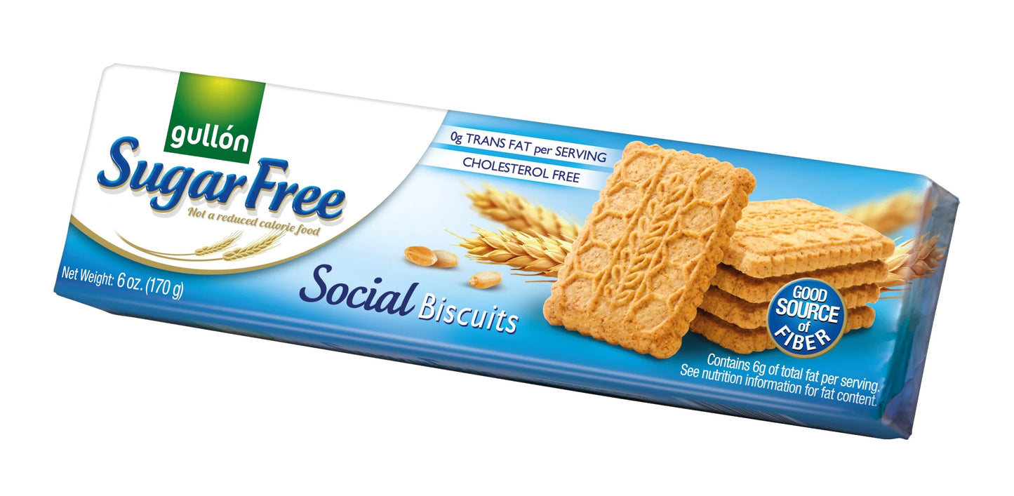 Gullon Sugar Free Social Biscuits - 170g