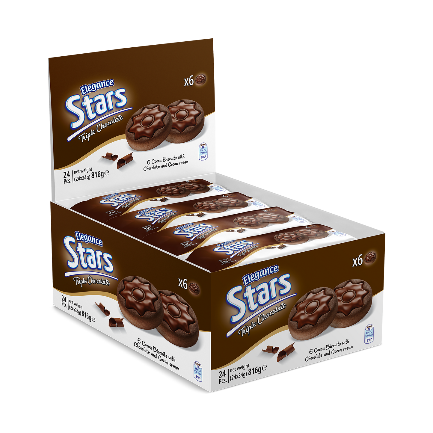 Elegance Stars Triplle Chocolate - 6*24ct