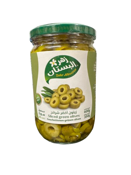 Zahr Albustan Sliced Green Olives - 600g